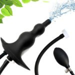 Inflatable Silicone Anal Beads Plug with Water Spray, Anal Dilator & Douche Cleaner - Image 2