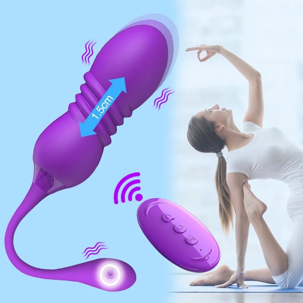 Gemini Wireless Remote Thrusting Vibrating Egg, Wearable Kegel Massager