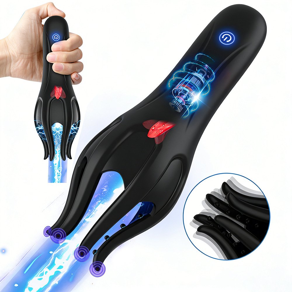 2169c6b3c8757ac8 Octopus Penis Trainer, Multi-Frequency Vibrating Male Masturbator Cup - Image 1