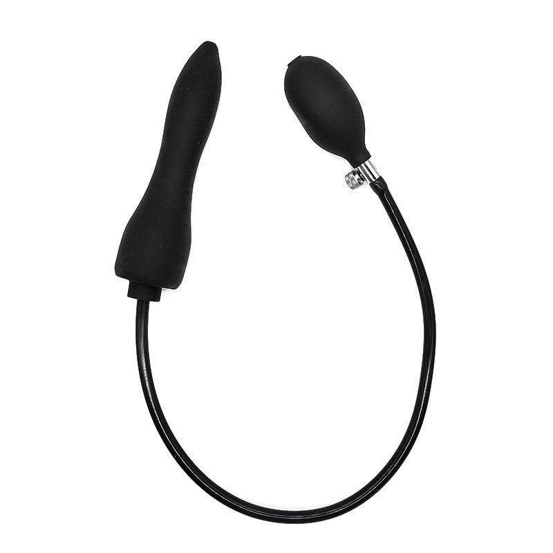 Manual Pump Inflatable Silicone Butt Plug, Expandable Anal Dilator