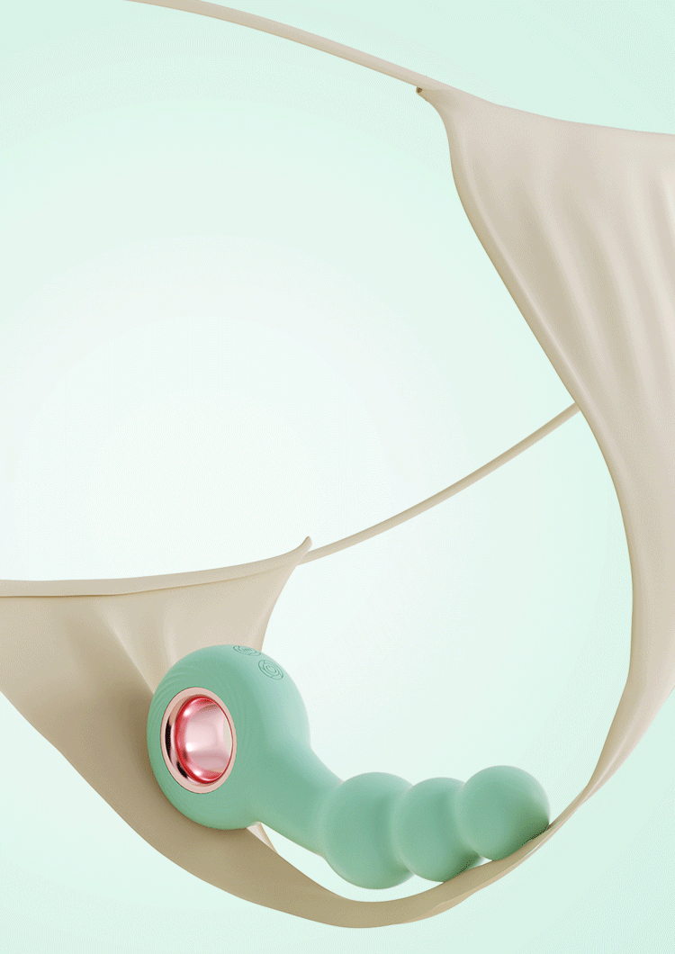 Hurricane Vibrating Anal Beads with Pull Ring, Unisex Prostate Massager