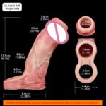Penis Extension Sleeve, Realistic Hollow Strap-On Enlarger for Men - Image 8