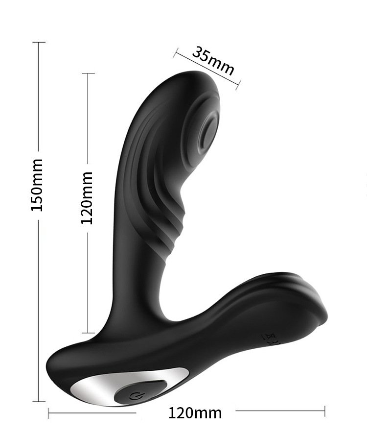 Wireless Remote Prostate Massager with Tapping Vibration, Unisex Butt Plug