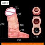 Penis Extension Sleeve, Realistic Hollow Strap-On Enlarger for Men - Image 7