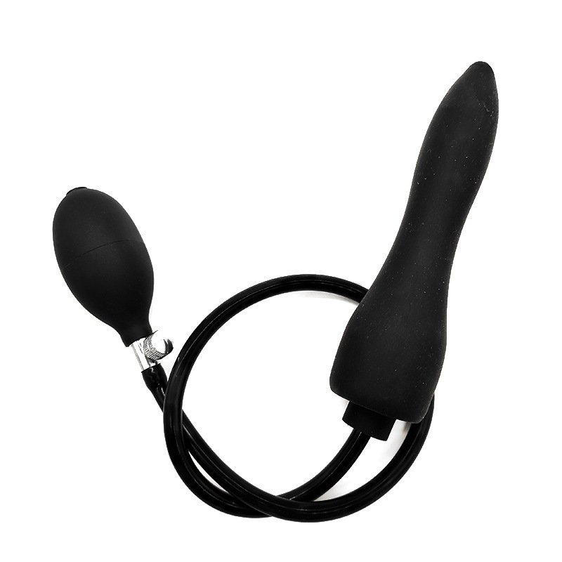 Manual Pump Inflatable Silicone Butt Plug, Expandable Anal Dilator