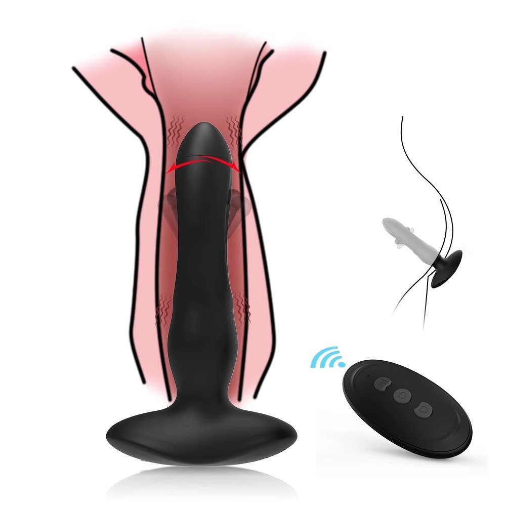 Remote Control Silicone Prostate Massager with Flapping Tongue, Unisex