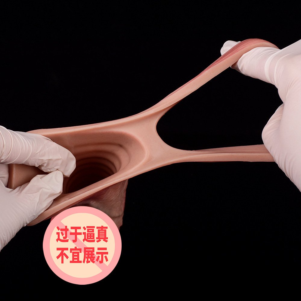 Penis Extension Sleeve, Realistic Hollow Strap-On Enlarger for Men