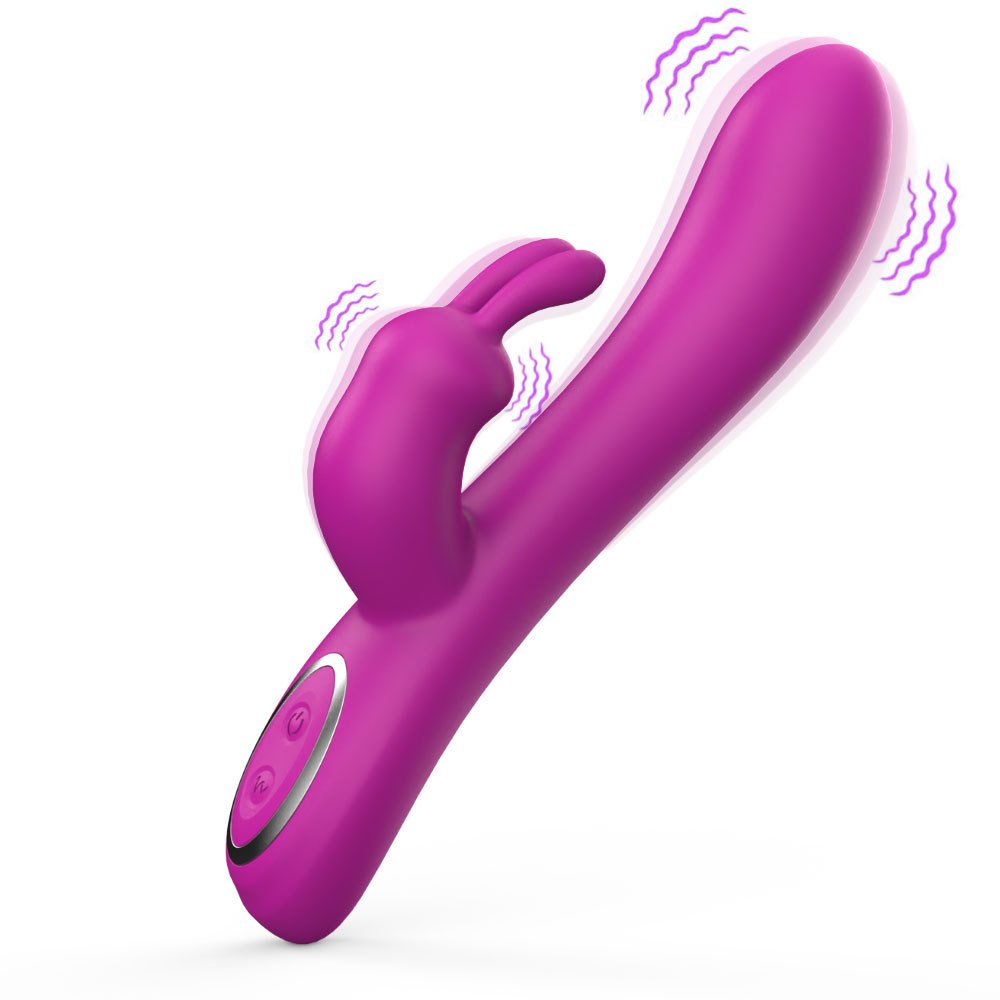 Jade Rabbit Come-Hither G-Spot Vibrator, Silicone Clitoral Massager