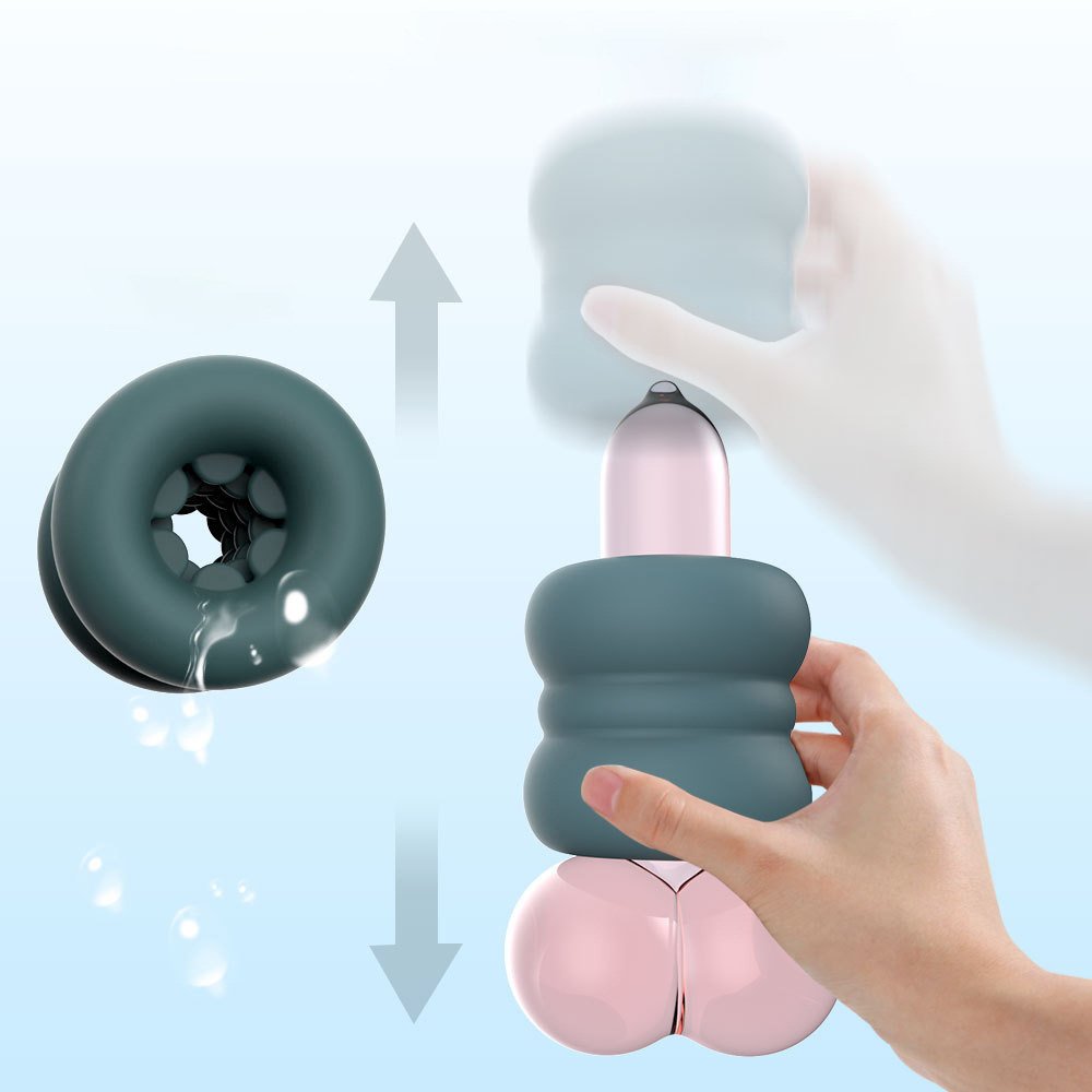 Portable Manual Penis Trainer, Male Masturbator Sleeve with Stretch Design