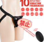 Leather Harness Briefs, Wearable Strap-On Underwear for Couples - Image 7