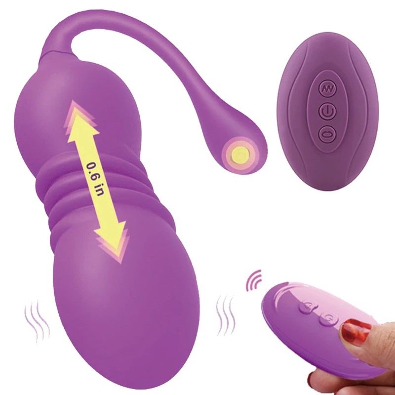 Gemini Wireless Remote Thrusting Vibrating Egg, Wearable Kegel Massager