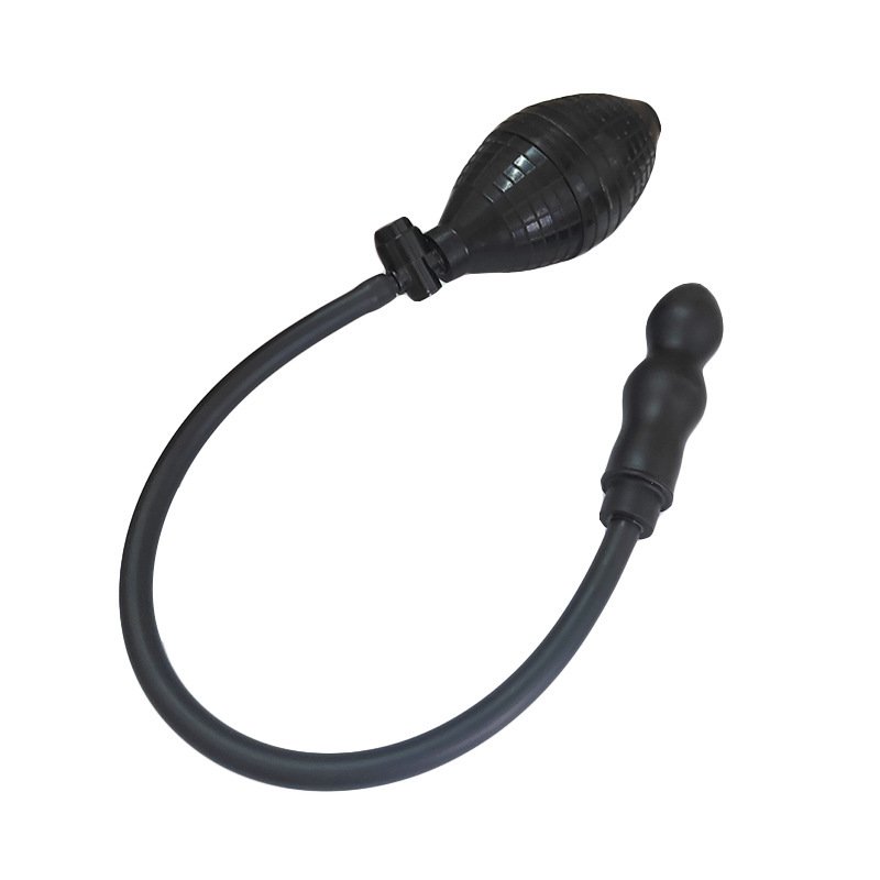 Inflatable Silicone Double Bead Anal Plug, Expanding Butt Plug for Anal Training