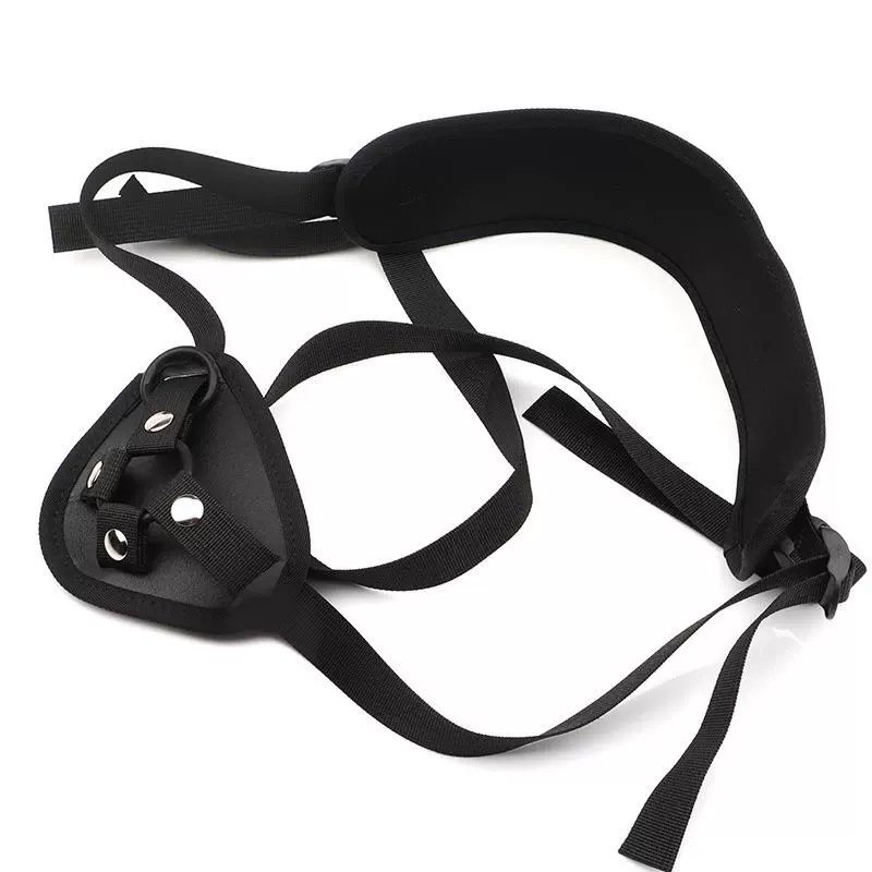 Leather Harness Briefs, Wearable Strap-On Underwear for Couples