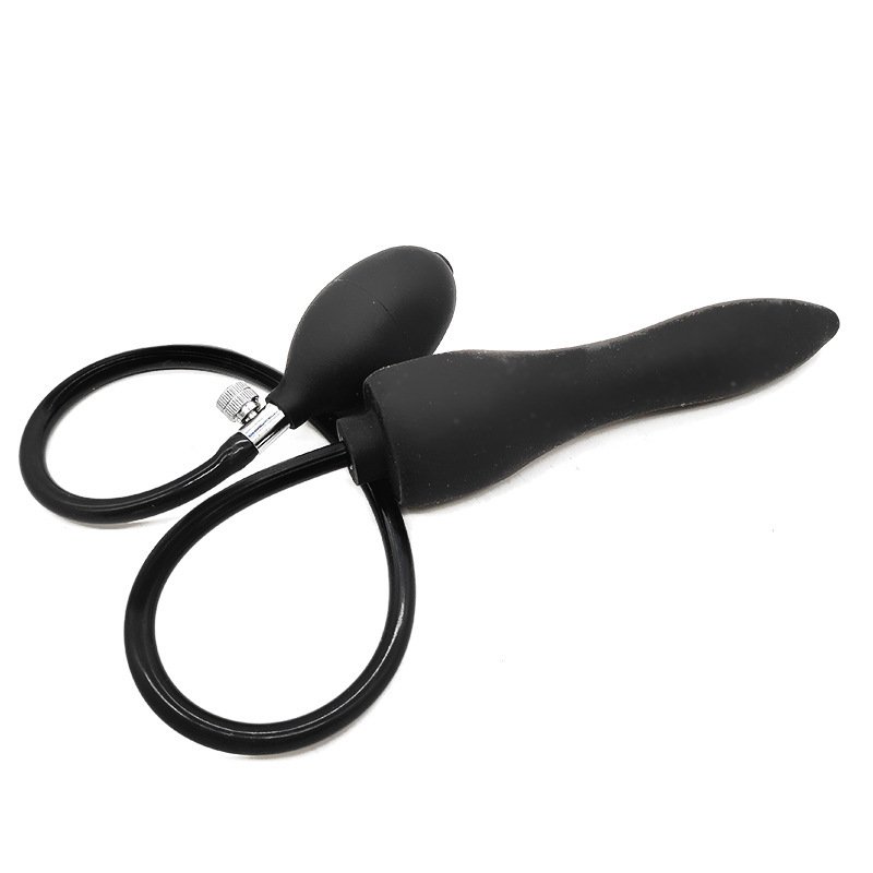 Manual Pump Inflatable Silicone Butt Plug, Expandable Anal Dilator