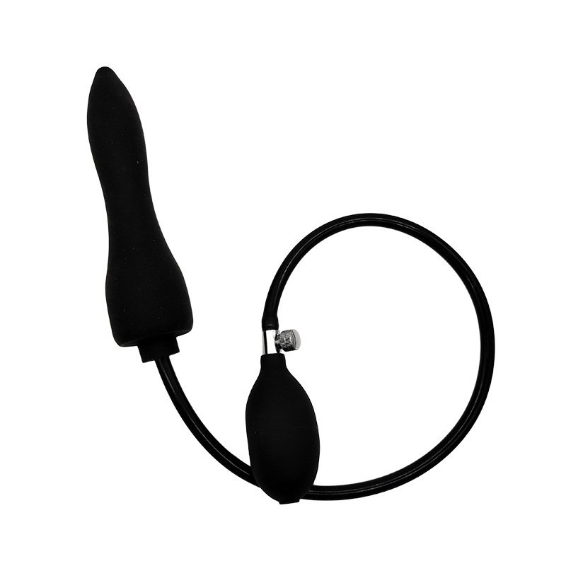 Manual Pump Inflatable Silicone Butt Plug, Expandable Anal Dilator