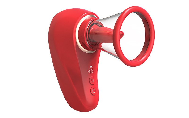 Clitoral & Nipple Sucking Tongue Licking Vibrator with Digital Display