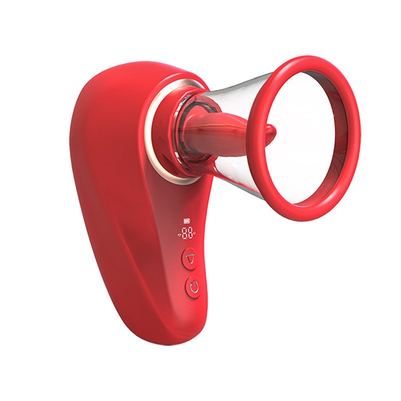 Clitoral & Nipple Sucking Tongue Licking Vibrator with Digital Display