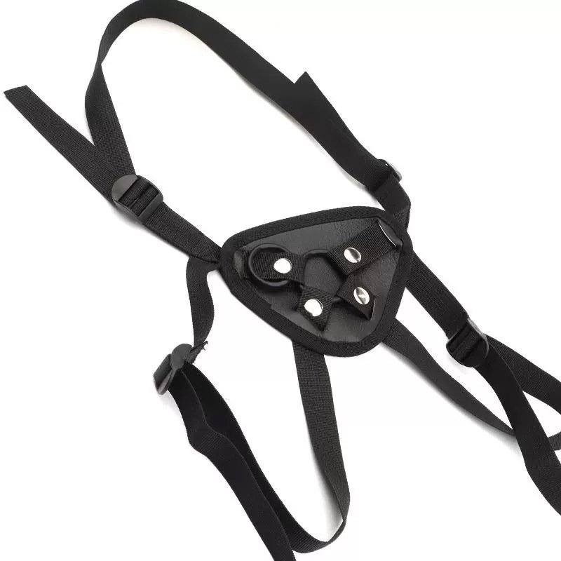 Leather Harness Briefs, Wearable Strap-On Underwear for Couples